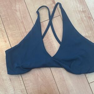 Cross-Back Triangle Bralette in Navy - Women Intimates